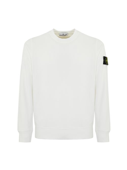 Felpa 6100060 in cotone White STONE ISLAND | 6100060S0051V0001